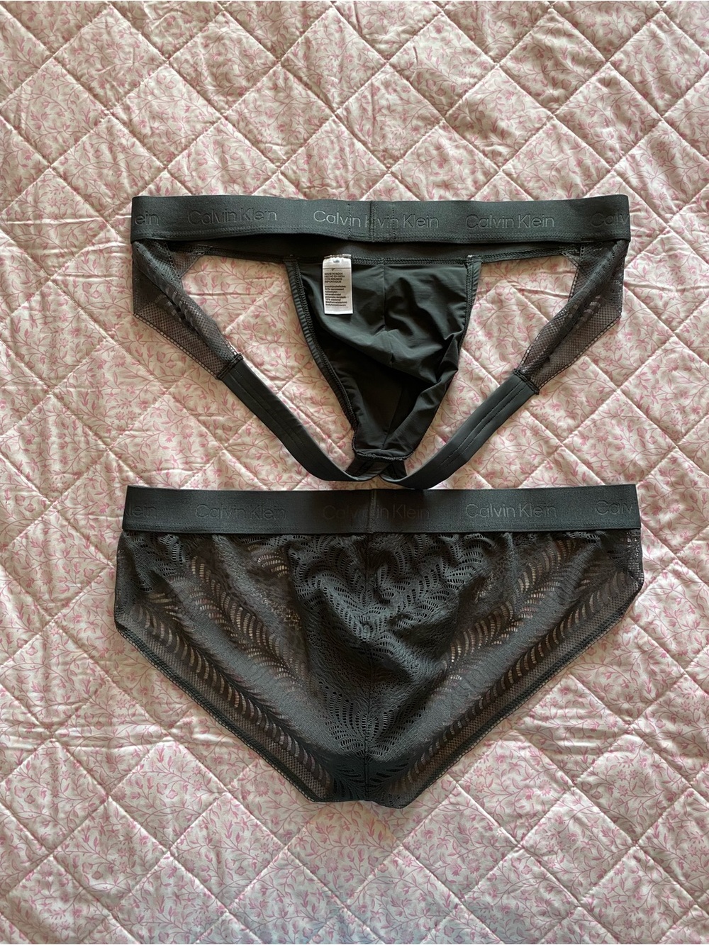Calvin Klein Black Mesh Bikini Briefs & Jockstrap Duo - Picture 5 of 5